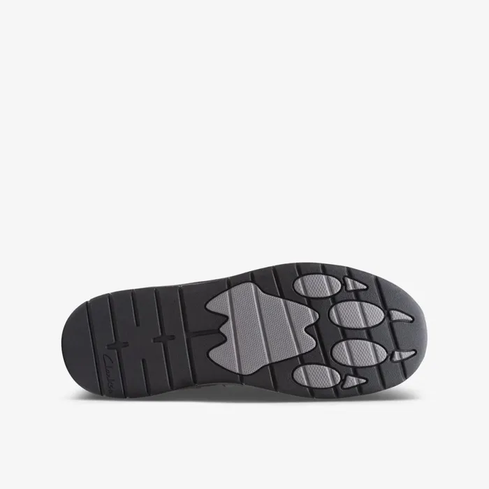 Clarks Trainers Clowder Sprint Older Black Leather 8211 Kids