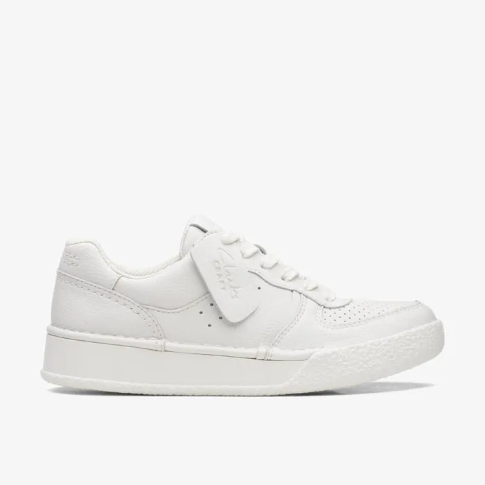 Clarks Trainers Craft Cup Court White Leather 8211 Women