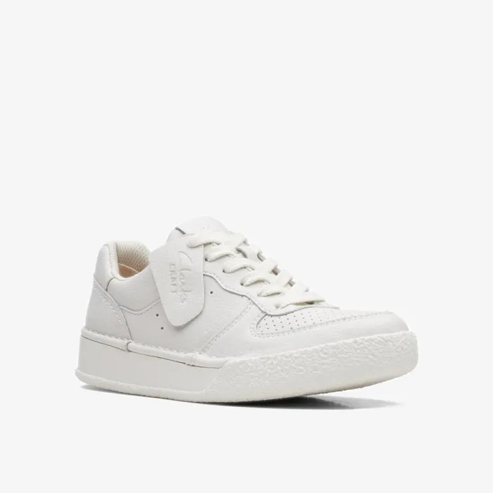 Clarks Trainers Craft Cup Court White Leather 8211 Women