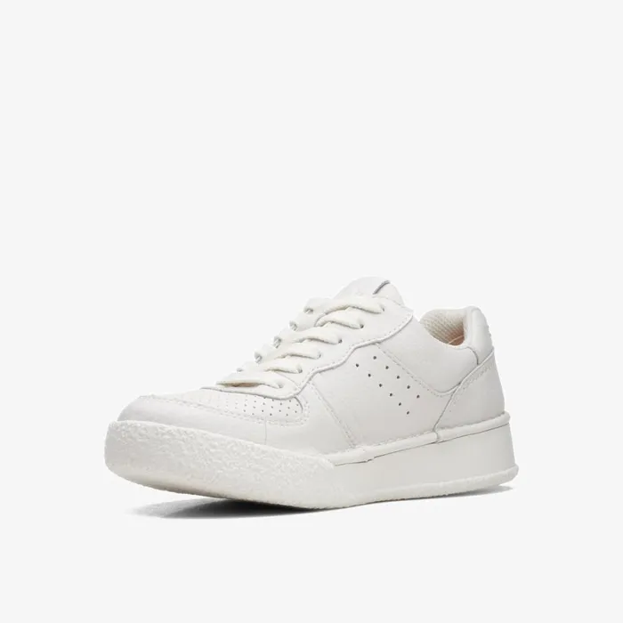 Clarks Trainers Craft Cup Court White Leather 8211 Women