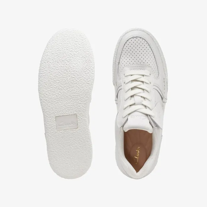 Clarks Trainers Craft Cup Court White Leather 8211 Women
