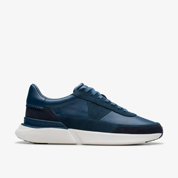 Clarks Trainers Craft Pace Navy Leather 8211 Men