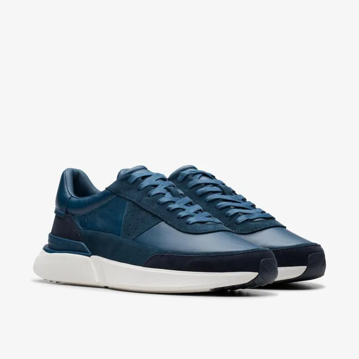 Clarks Trainers Craft Pace Navy Leather 8211 Men