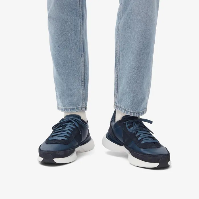 Clarks Trainers Craft Pace Navy Leather 8211 Men