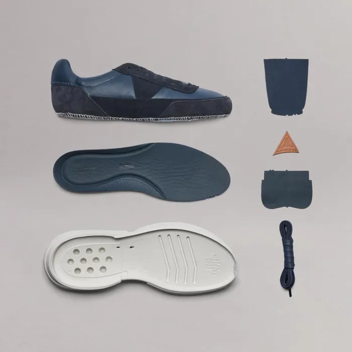 Clarks Trainers Craft Pace Navy Leather 8211 Men