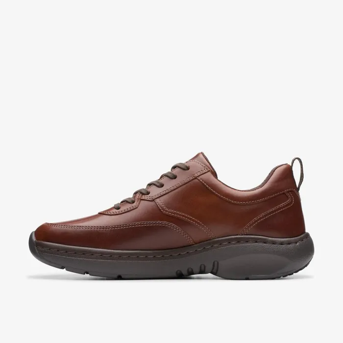 Clarks Trainers Lace Dark Tan Leather 8211 Men