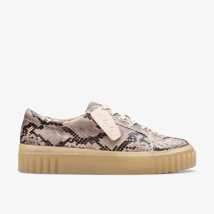 Clarks Trainers Mayhill Walk Grey Snake Leather 8211 Women