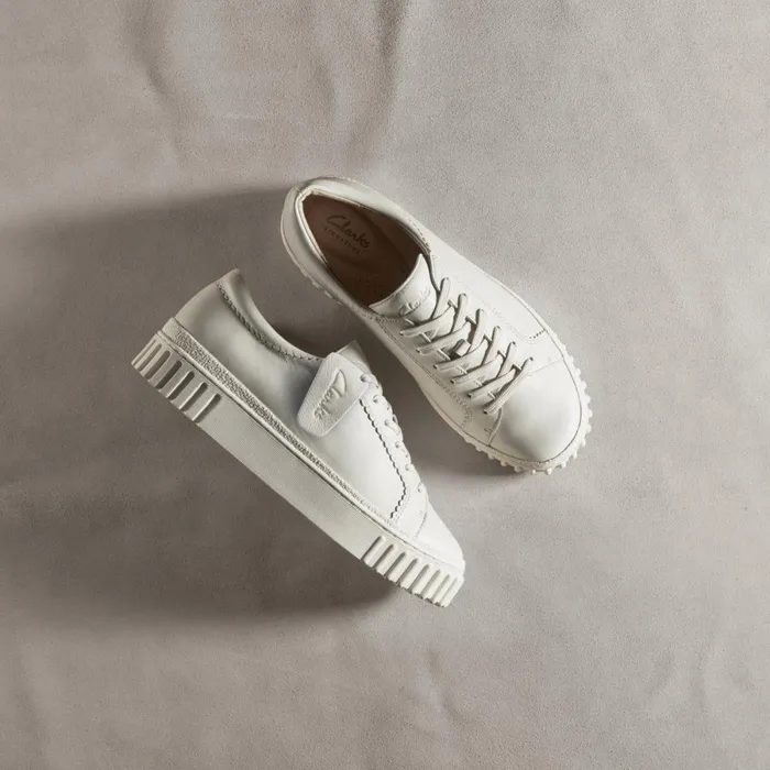 Clarks Trainers Mayhill Walk Off White Leather 8211 Women