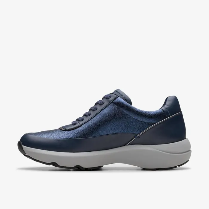 Clarks Trainers Tivoli Zip Navy Combination 8211 Women