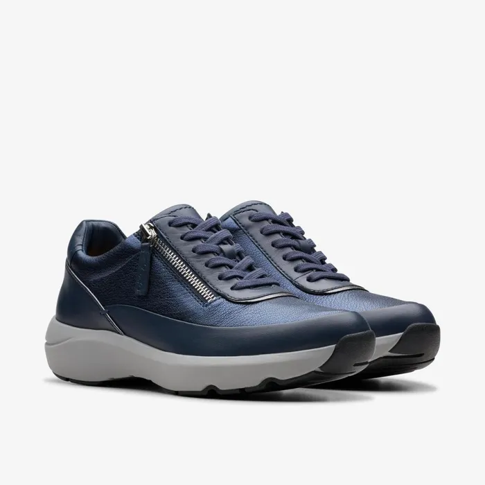 Clarks Trainers Tivoli Zip Navy Combination 8211 Women
