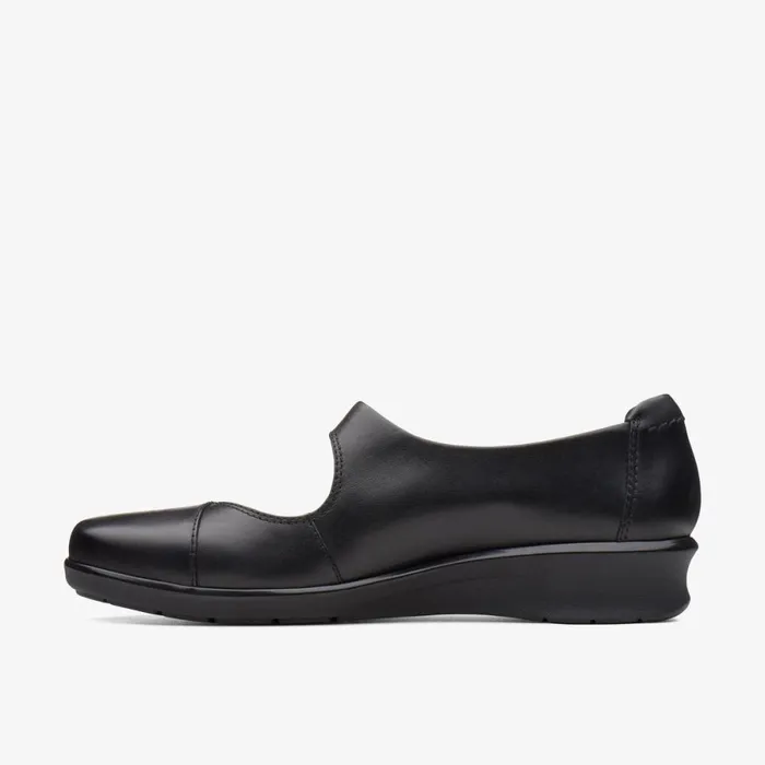 Clarks Wide Fit Shoes Hope Henley Black Leather 8211 Women