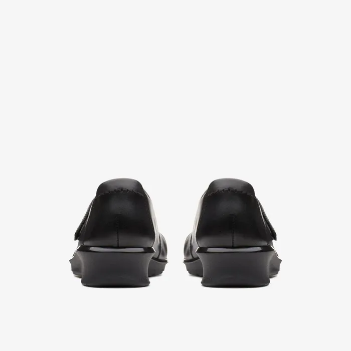 Clarks Wide Fit Shoes Hope Henley Black Leather 8211 Women