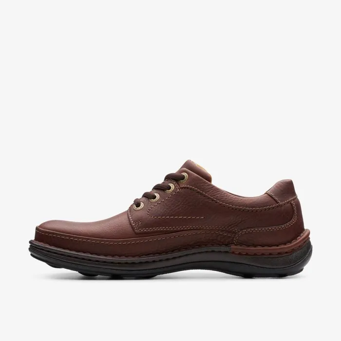 Clarks Wide Fit Shoes Nature Three Mahogany Leather 8211 Men
