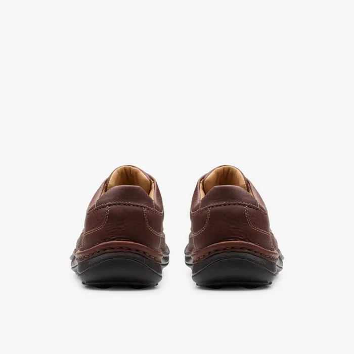 Clarks Wide Fit Shoes Nature Three Mahogany Leather 8211 Men