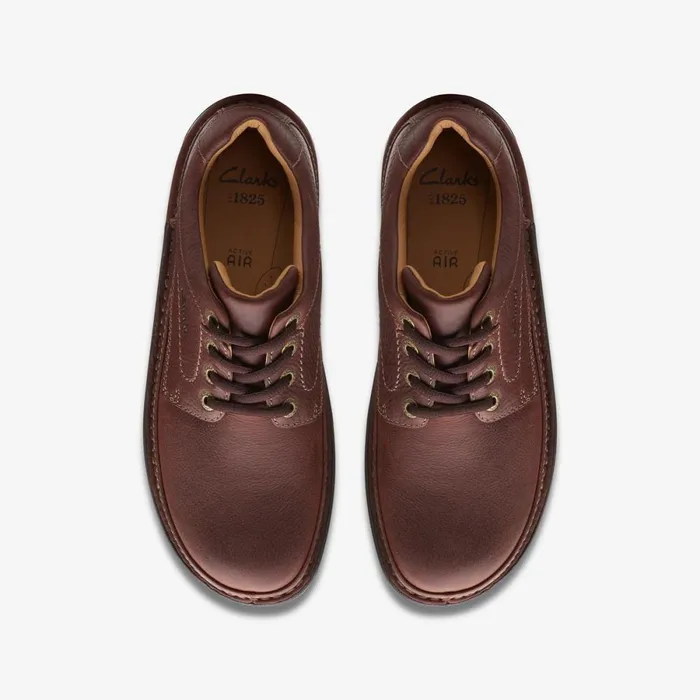 Clarks Wide Fit Shoes Nature Three Mahogany Leather 8211 Men