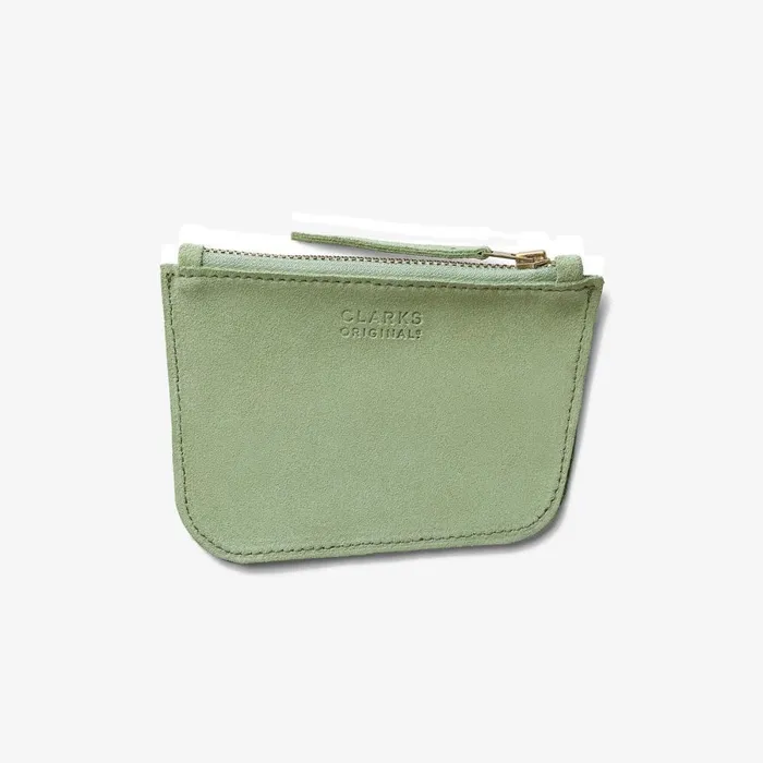 Clarks Women039s Purses Wallabee Coin Green Suede 8211 Women