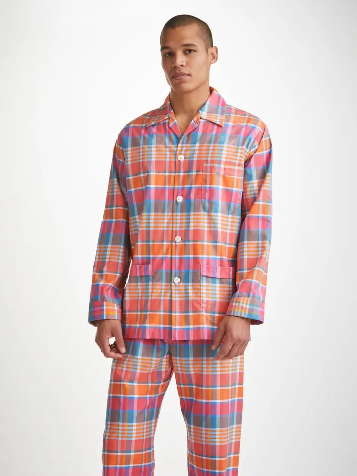 Classic Fit Pajamas Men Derek Rose Classic Fit Pajamas Barker 36 Cotton Multi