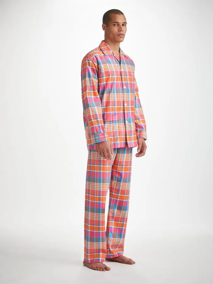 Classic Fit Pajamas Men Derek Rose Classic Fit Pajamas Barker 36 Cotton Multi