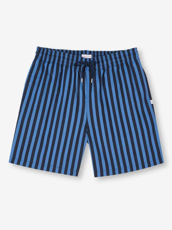 Classic Fit Swim Shorts Men Derek Rose Swim Shorts Bondi 8 Navy