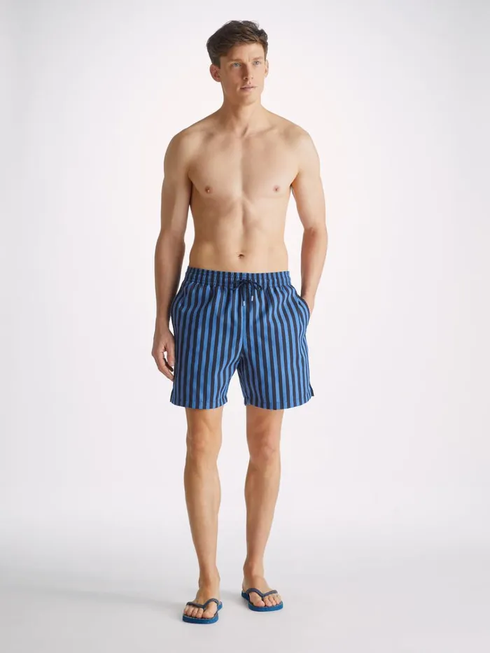 Classic Fit Swim Shorts Men Derek Rose Swim Shorts Bondi 8 Navy