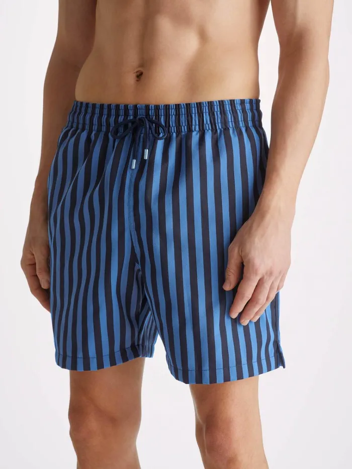 Classic Fit Swim Shorts Men Derek Rose Swim Shorts Bondi 8 Navy