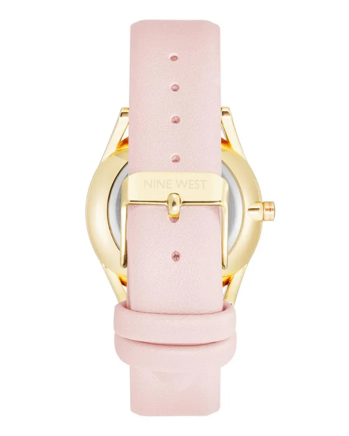 Classic Strap Watch Pink Women Nine West Straps Classic Strap Watch Pink Women Nine West Straps