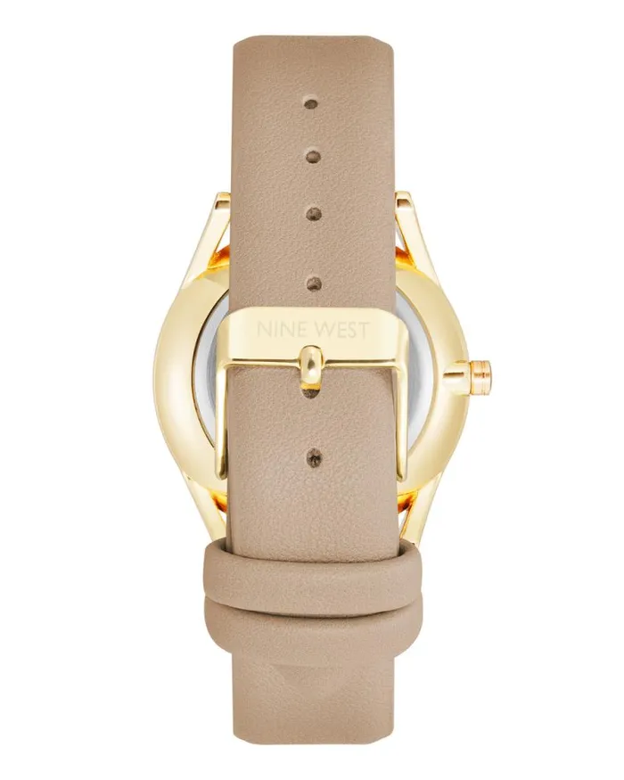 Classic Strap Watch Tan Women Nine West Straps Classic Strap Watch Tan Women Nine West Straps