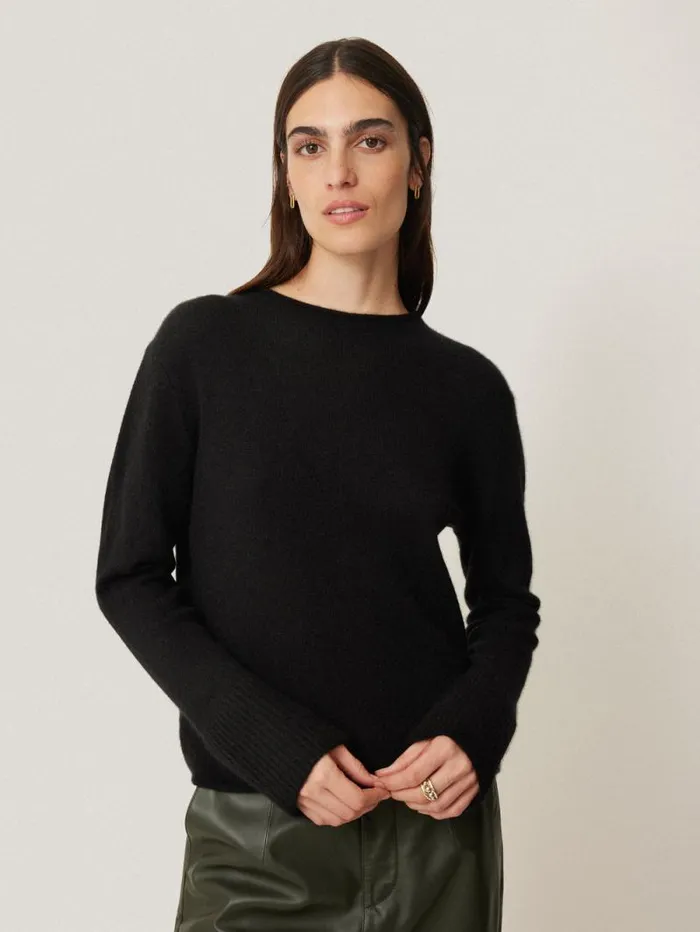 Cloud Cashmere Eldon Jumper Black Women Jigsaw Knitwear and Cashmere