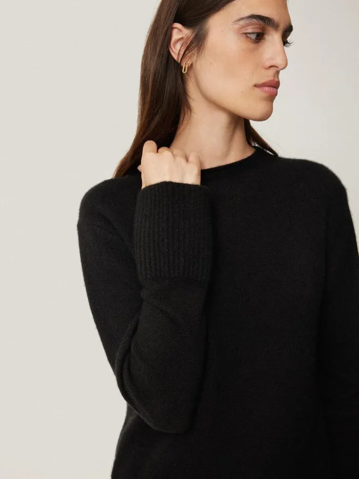 Cloud Cashmere Eldon Jumper Black Women Jigsaw Knitwear and Cashmere