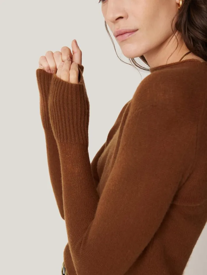 Cloud Cashmere Eldon Jumper Toffee Women Jigsaw Knitwear and Cashmere