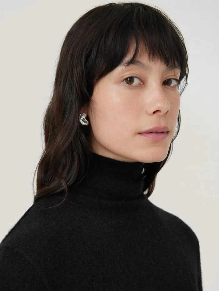 Cloud Cashmere Polo Jumper Black Women Jigsaw Knitwear and Cashmere