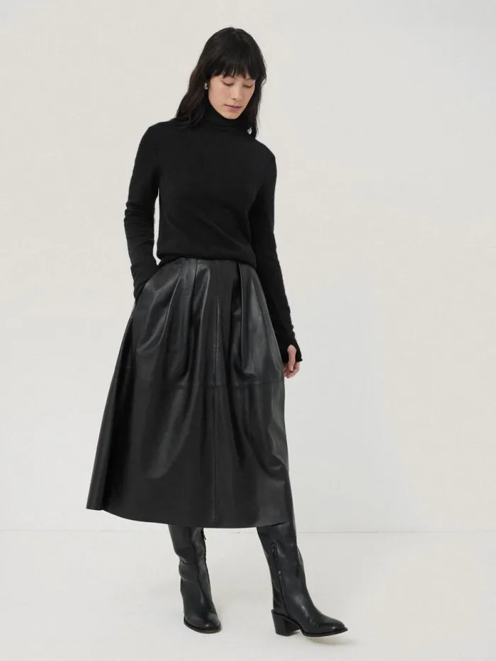 Cloud Cashmere Polo Jumper Black Women Jigsaw Knitwear and Cashmere