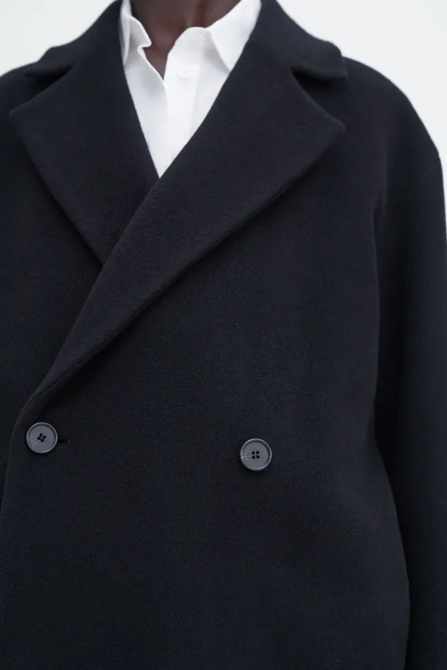Coats and Jackets Soft Wool Belted Coat Black filippak Women Coats and Jackets Soft Wool Belted Coat Black filippak Women