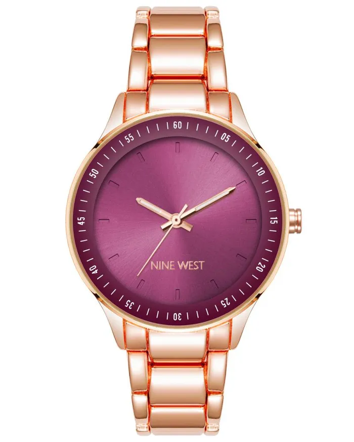 Color Pop Dial Watch Rose Gold Women Nine West Straps