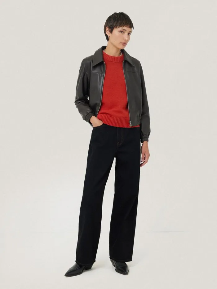 Compact Wool Cashmere Blend Jumper Orange Women Jigsaw Knitwear and Cashmere