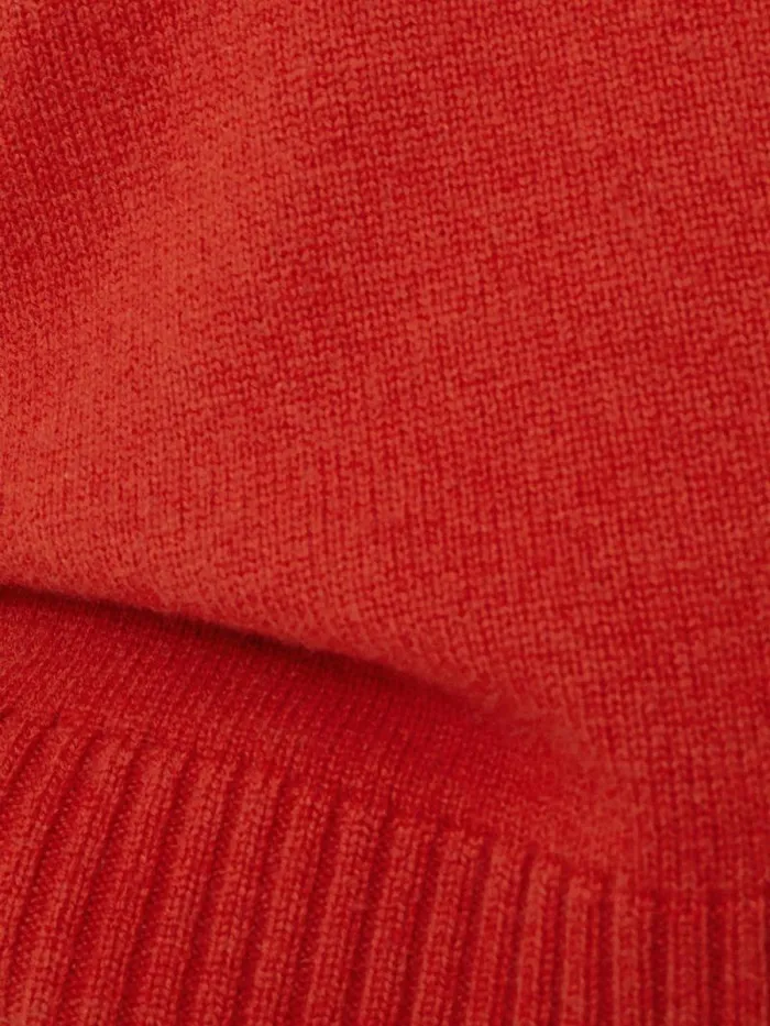 Compact Wool Cashmere Blend Jumper Orange Women Jigsaw Knitwear and Cashmere