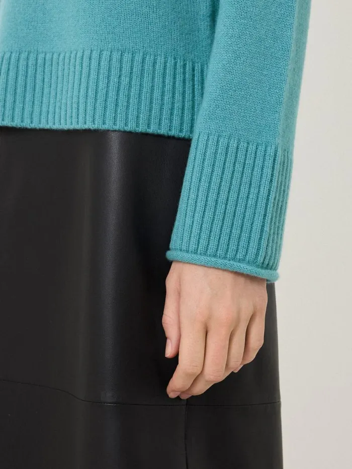Compact Wool Cashmere Blend Jumper Powder Blue Women Jigsaw Knitwear and Cashmere