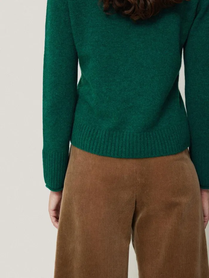 Compact Wool Cashmere Blend Jumper Sherwood Green Women Jigsaw Knitwear and Cashmere