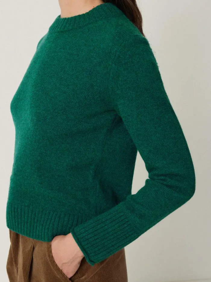 Compact Wool Cashmere Blend Jumper Sherwood Green Women Jigsaw Knitwear and Cashmere