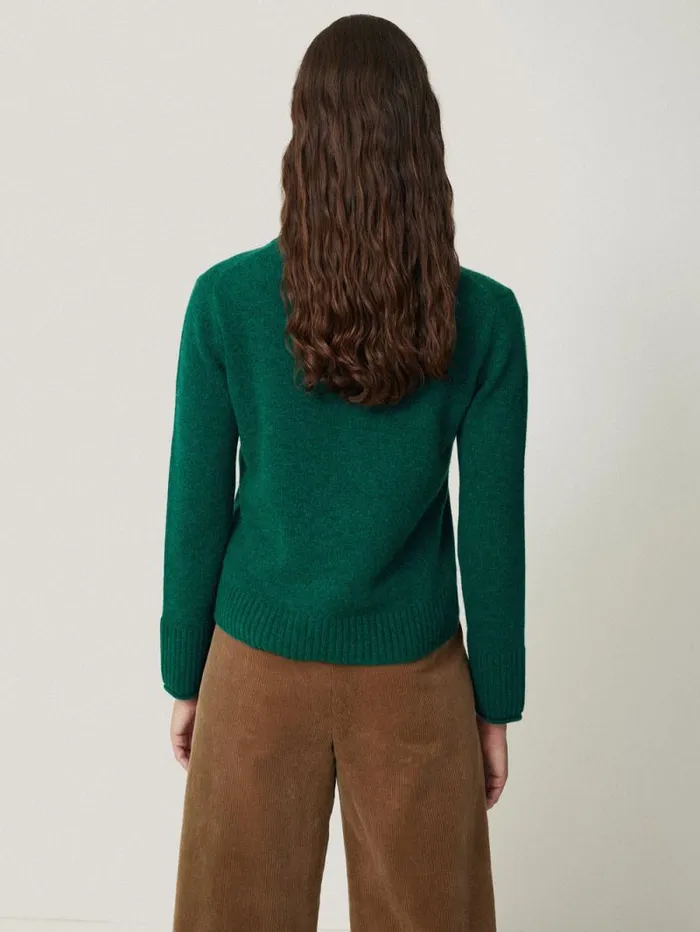 Compact Wool Cashmere Blend Jumper Sherwood Green Women Jigsaw Knitwear and Cashmere
