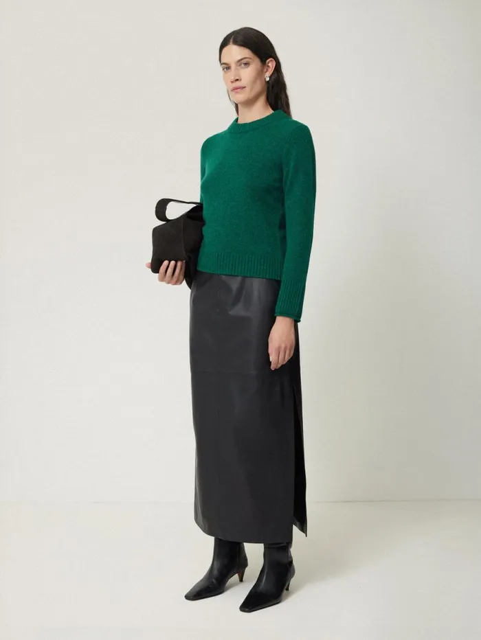 Compact Wool Cashmere Blend Jumper Sherwood Green Women Jigsaw Knitwear and Cashmere