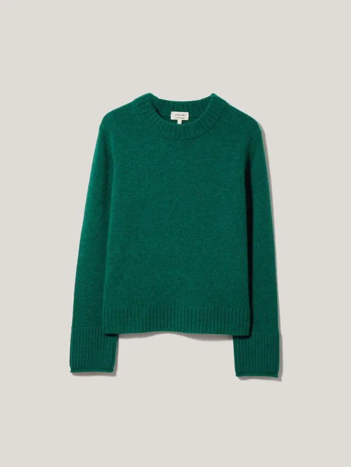 Compact Wool Cashmere Blend Jumper Sherwood Green Women Jigsaw Knitwear and Cashmere