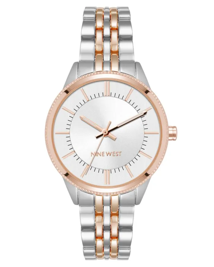 Contemporary Classic Watch Rose Goldsilver Women Nine West Straps