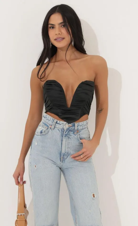 Corset Top Black Women LUCY IN THE SKY Tops
