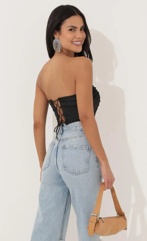 Corset Top Black Women LUCY IN THE SKY Tops Corset Top Black Women LUCY IN THE SKY Tops