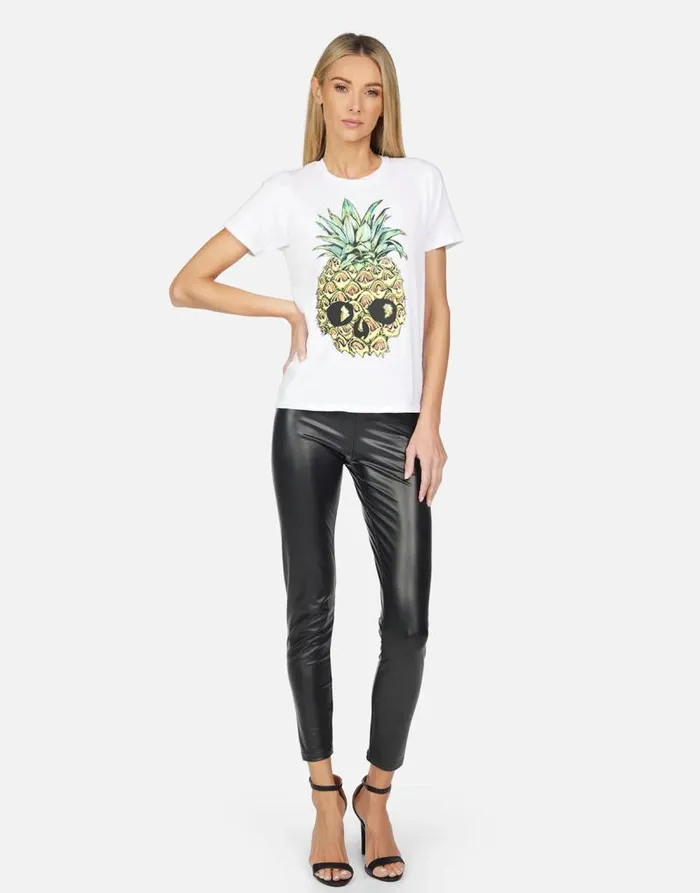 Croft X Pineapple Skull White Women Lauren Moshi Short Sleeve