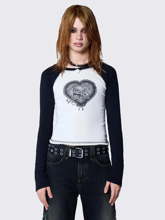 Cute As Hell Graphic Raglan Top Women Minga London Tops and TShirts