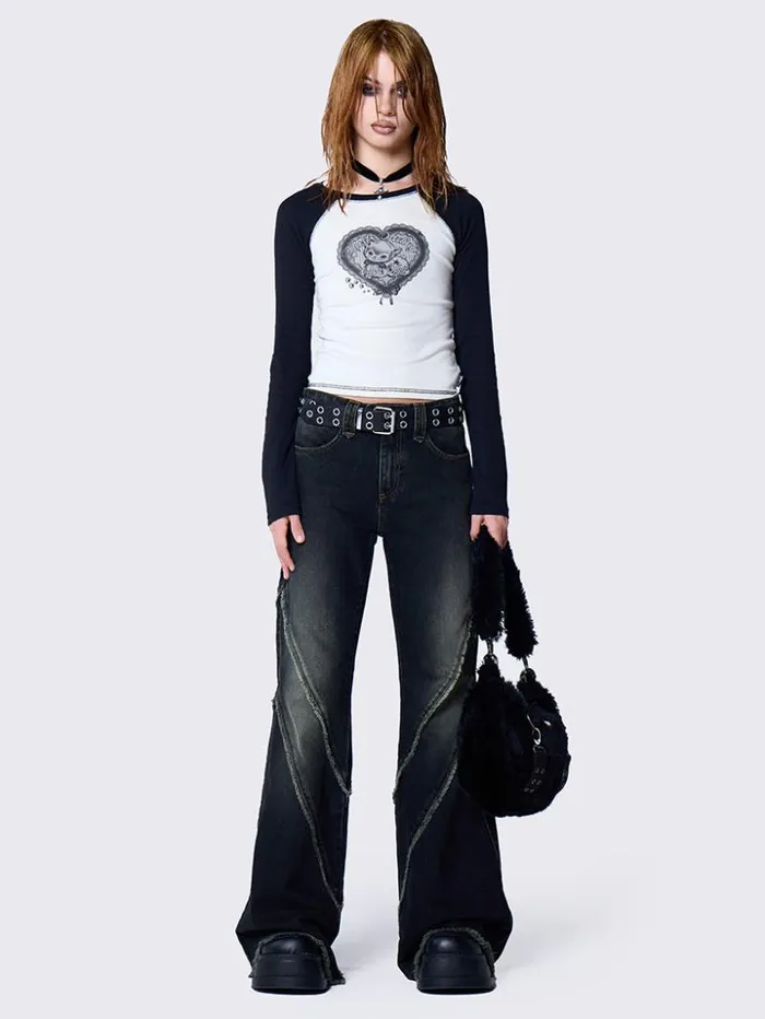 Cute As Hell Graphic Raglan Top Women Minga London Tops and TShirts Cute As Hell Graphic Raglan Top Women Minga London Tops and TShirts