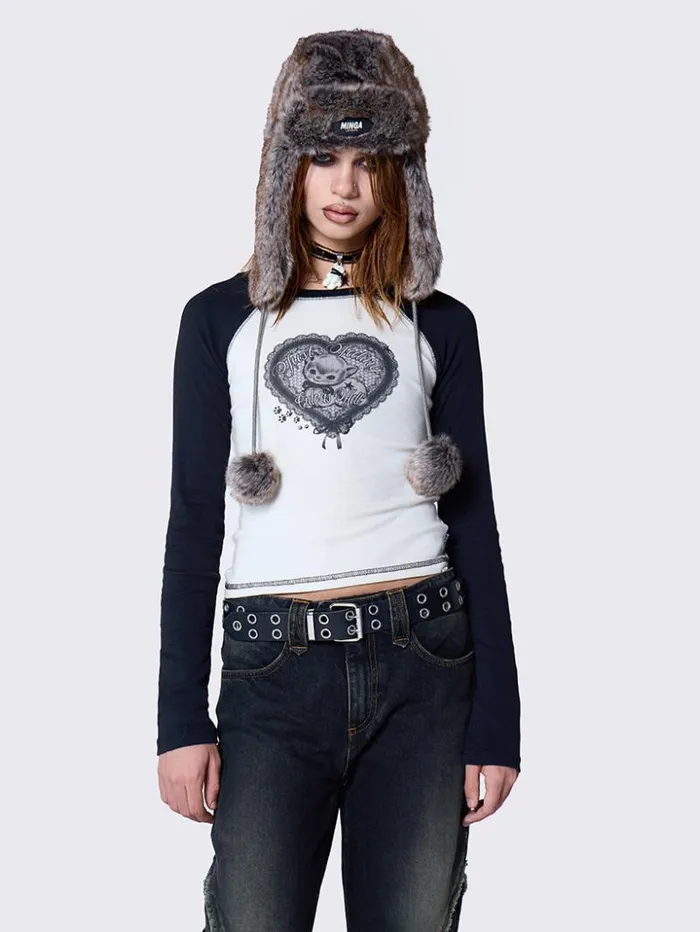 Cute As Hell Graphic Raglan Top Women Minga London Tops and TShirts Cute As Hell Graphic Raglan Top Women Minga London Tops and TShirts