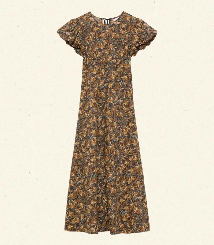 DEN Dresses Women Rhodia Dress Noir Narcissus Floral DEN Dresses Women Rhodia Dress Noir Narcissus Floral